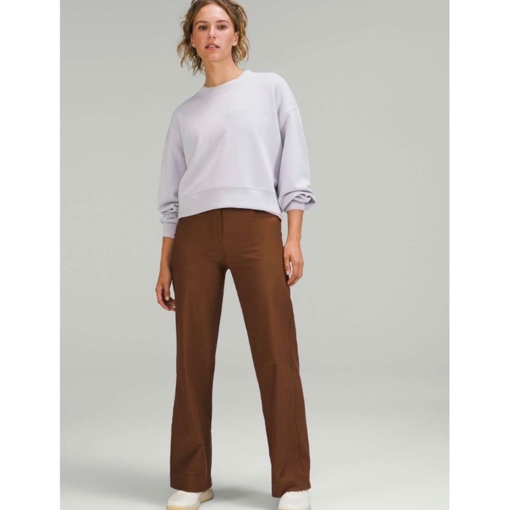 Lululemon City Sleek 5 Pocket Wide Leg Trouser Pant Roasted Brown 26